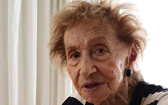 99-year-old Holocaust survivor Yehudit (Dita) Sperling, who has given evidence in the case against Stutthof concentration camp secretary Irmgard Furchner. This picture of Sperling has been widely misused as purportedly showing Furchner (Courtesy) 99-year-old Holocaust survivor Yehudit (Dita) Sperling, who has given evidence in the case against Stutthof concentration camp secretary Irmgard Furchner. This picture of Sperling has been widely misused as purportedly showing Furchner (Courtesy)