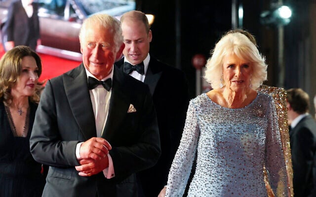 Britain's Prince Charles, left, and Camilla, the Duchess of Cornwall, arrive for the World premiere of the new film from the James Bond franchise 'No Time To Die,' in London, September 28, 2021. (Chris Jackson/Pool Photo via AP) Britain's Prince Charles, left, and Camilla, the Duchess of Cornwall, arrive for the World premiere of the new film from the James Bond franchise 'No Time To Die,' in London, September 28, 2021. (Chris Jackson/Pool Photo via AP)