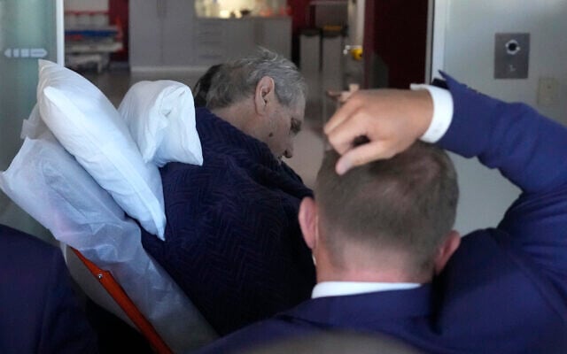 The Czech Republic's President Milos Zeman is admitted to the military hospital in Prague, Czech Republic, October 10, 2021. (AP Photo/Petr David Josek) The Czech Republic's President Milos Zeman is admitted to the military hospital in Prague, Czech Republic, October 10, 2021. (AP Photo/Petr David Josek)