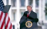 Then-US president Donald Trump speaks during a rally protesting the electoral college certification of Joe Biden as president in Washington, on January 6, 2021. (AP Photo/Evan Vucci, File)