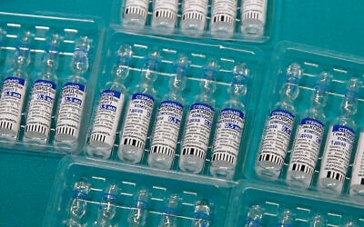 Vials containing Russia's Sputnik V vaccine for COVID-19 are seen at the San Marino State Hospital, in San Marino, April 9, 2021. (Antonio Calanni/AP)
