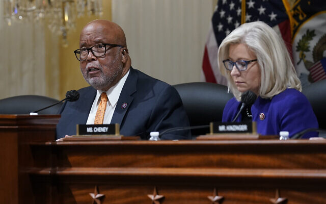 Rep. Bennie Thompson, D-Mississippi, chair of the House select committee tasked with investigating the January 6 attack on the US Capitol speaks as the committee meets to hold Steve Bannon, one of former president Donald Trump's allies in contempt, on Capitol Hill in Washington, October 19, 2021. Listening is Rep. Liz Cheney, R-Wyo. (AP Photo/J. Scott Applewhite) Rep. Bennie Thompson, D-Mississippi, chair of the House select committee tasked with investigating the January 6 attack on the US Capitol speaks as the committee meets to hold Steve Bannon, one of former president Donald Trump's allies in contempt, on Capitol Hill in Washington, October 19, 2021. Listening is Rep. Liz Cheney, R-Wyo. (AP Photo/J. Scott Applewhite)