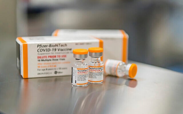This October 2021 photo provided by Pfizer shows kid-size doses of its COVID-19 vaccine in Puurs, Belgium. (Pfizer via AP) This October 2021 photo provided by Pfizer shows kid-size doses of its COVID-19 vaccine in Puurs, Belgium. (Pfizer via AP)