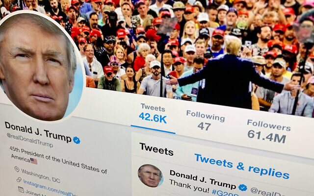 FILE - In this June 27, 2019, file photo, then US president Donald Trump's Twitter feed is shown on a computer, in New York. (AP Photo/Jenny Kane, File) FILE - In this June 27, 2019, file photo, then US president Donald Trump's Twitter feed is shown on a computer, in New York. (AP Photo/Jenny Kane, File)