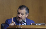 Senator Ted Cruz, R-Texas, questions Attorney General Merrick Garland during a Senate Judiciary Committee hearing examining the Department of Justice on Capitol Hill in Washington, Wednesday, Oct. 27, 2021. (Tasos Katopodis/Pool via AP)