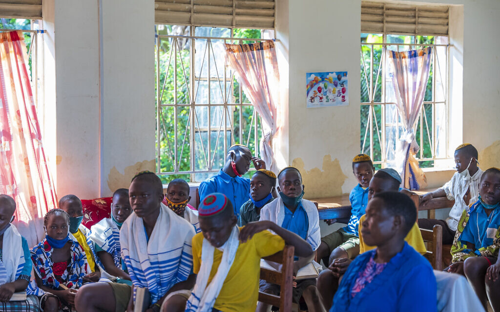 Young members of the Nasenyi synagogue. (Courtesy of the Nasenyi congregation)