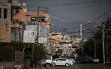 View of the main road in the Arab-Israeli village of Majd al-Krum, near the northern Israeli city of Karmiel, on November 8, 2017 (Courtesy Hadas Parush/Flash 90)