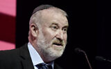 Attorney General Avichai Mandelblit attends a conference in Tel Aviv, on June 29, 2021. (Tomer Neuberg/Flash90)