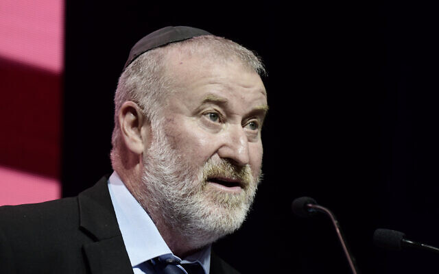 Former attorney general Avichai Mandelblit at a conference of the Association of Corporate Counsel, in Tel Aviv, June 29, 2021. (Tomer Neuberg/Flash90) Former attorney general Avichai Mandelblit at a conference of the Association of Corporate Counsel, in Tel Aviv, June 29, 2021. (Tomer Neuberg/Flash90)