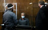 Prof. Aryeh Levin, suspected of sexual assault and rape of female patients, seen during a remand hearing at the Tel Aviv Magistrate's Court, October 04, 2021. (Avshalom Sassoni/Flash90)