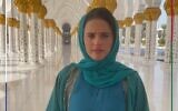 Interior Minister Ayelet Shaked visits Sheikh Zayed Grand Mosque in Abu Dhabi, October 4, 2021. (Courtesy)