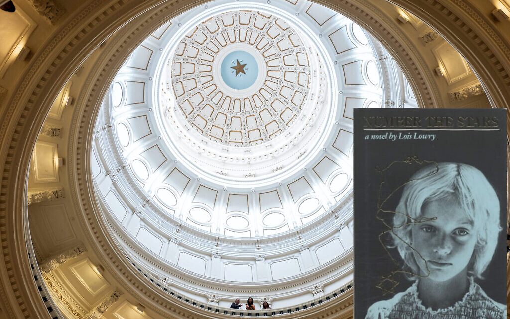 Holocaust novel 'Number the Stars,' is seen over a view of The Texas State Capitol rotunda. (Tamir Kalifa/Getty Images/JTA) Holocaust novel 'Number the Stars,' is seen over a view of The Texas State Capitol rotunda. (Tamir Kalifa/Getty Images/JTA)