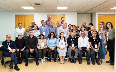 The delegation of Israeli mayors and municipal CEOs that visited New York from October 11-18, 2021. (Ohad Kab)