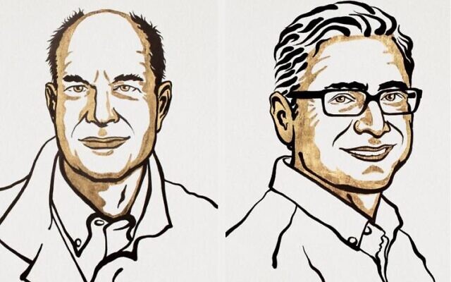 Nobel prize winners David Julius and Ardem Patapoutian. (NIKLAS ELMEHED / NOBEL PRIZE OUTREACH)
