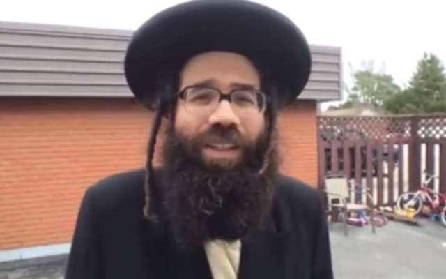 Lev Tahor spokesman Uriel Goldman on February 28, 2018. (Screen capture/YouTube) Lev Tahor spokesman Uriel Goldman on February 28, 2018. (Screen capture/YouTube)