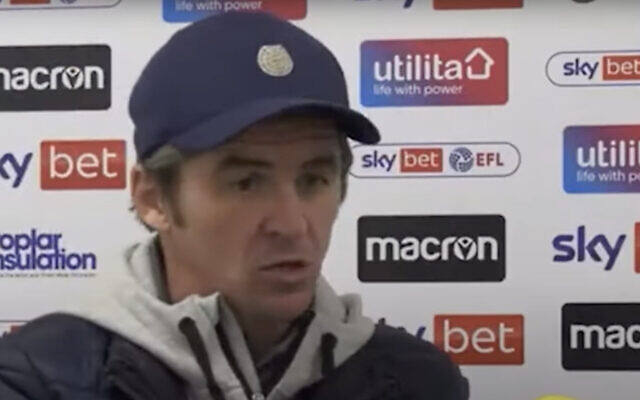 Bristol Rovers coach Joey Barton. (Screenshot/YouTube) Bristol Rovers coach Joey Barton. (Screenshot/YouTube)