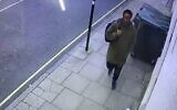 Screen capture from video of Ali Harbi Ali, the suspect in the stabbing to death of British MP David Amess, October 15, 2021. (Daily Mail)