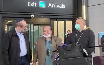 Zebulon Simantov is seen at Istanbul Airport, October 17, 2021. (Screenshot: Twitter)