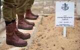 The grave of Martin Davidovich, the man named by the Israel Defense Forces as the nation’s first fallen paratrooper, at Jerusalem's Mount Herzl military cemetery, on October 28, 2021. (IDF)
