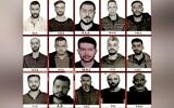 Photos of 15 men alleged to be Mossad agents, published by the Turkish Sabah daily on October 25, 2021. (Screenshot)