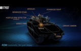 Various sensors on a tank are listed in a mockup video demonstrating the potential capabilities of Israel's future tanks, released on October 10, 2021. (Defense Ministry)