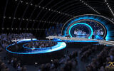 A projected vision of the Miss Universe stage for the competition slated to be held in Eilat, on December 12, 2021. (Courtesy)