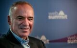 Garry Kasparov poses for a photograph during an interview at the Web Summit in Lisbon, Portugal, on November 3, 2021. (Carlos Costa/AFP)