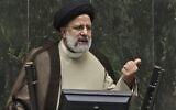 Iranian President Ebrahim Raisi addresses the parliament in Tehran on November 16, 2021. (ATTA KENARE / AFP)