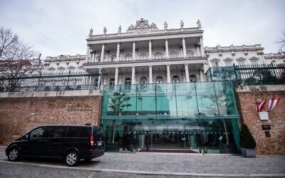 The Coburg Palais, the venue of the Iran nuclear talks, is pictured in Vienna, on November 29, 2021. (Vladimir Simicek/AFP)
