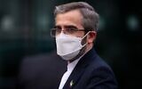 Iran's chief nuclear negotiator Ali Bagheri Kani arrives at the Coburg Palais in Vienna for nuclear talks, on November 29, 2021. (Vladimir Simicek/AFP)