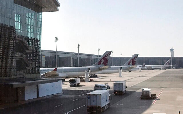 In this Friday, June 16, 2017 photo, Qatar Airways planes are seen parked at the Hamad International Airport in Doha, Qatar. (AP Photo/Malak Harb) In this Friday, June 16, 2017 photo, Qatar Airways planes are seen parked at the Hamad International Airport in Doha, Qatar. (AP Photo/Malak Harb)