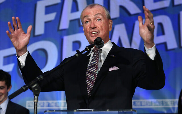 New Jersey Governor Phil Murphy delivers a victory speech after defeating Republican Jack Ciattarelli to win re-election, on November 3, 2021, in Asbury Park, New Jersey. (AP Photo/Noah K. Murray) New Jersey Governor Phil Murphy delivers a victory speech after defeating Republican Jack Ciattarelli to win re-election, on November 3, 2021, in Asbury Park, New Jersey. (AP Photo/Noah K. Murray)