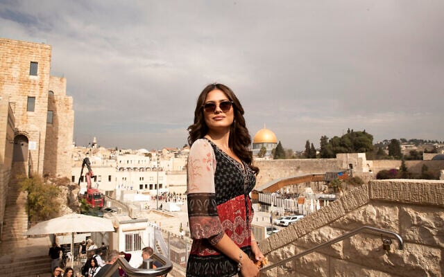 Andrea Meza, the reigning Miss Universe from Mexico, poses overlooking the Western Wall and the Dome of the Rock Mosque as she tours the Old City of Jerusalem, on Wednesday, November 17, 2021, ahead of the 70th Miss Universe pageant being staged in Eilat next month. (AP Photo/Maya Alleruzzo) Andrea Meza, the reigning Miss Universe from Mexico, poses overlooking the Western Wall and the Dome of the Rock Mosque as she tours the Old City of Jerusalem, on Wednesday, November 17, 2021, ahead of the 70th Miss Universe pageant being staged in Eilat next month. (AP Photo/Maya Alleruzzo)
