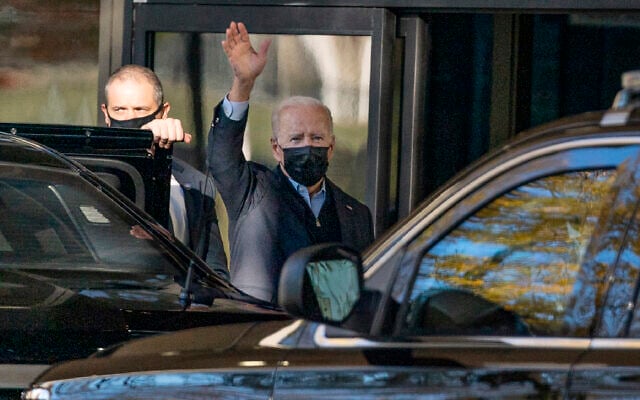US President Joe Biden arrives at Walter Reed National Military Medical Center for a physical exam, on Friday, November 19, 2021, in Bethesda, MD. (AP Photo/Evan Vucci) US President Joe Biden arrives at Walter Reed National Military Medical Center for a physical exam, on Friday, November 19, 2021, in Bethesda, MD. (AP Photo/Evan Vucci)
