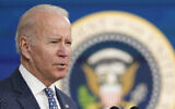 President Joe Biden speaks during an event in the South Court Auditorium on the White House complex in Washington, Monday, Nov. 22, 2021. (AP Photo/Susan Walsh)