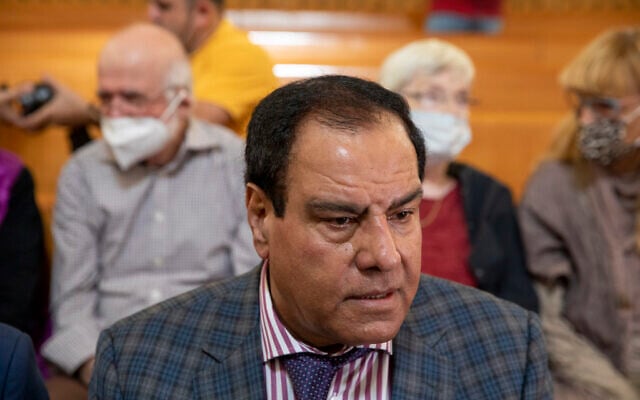 Palestinian Dr. Izzeldin Abuelaish sits in Israel's Supreme Court for a hearing on his demand for an apology from Israel over a 2009 tank strike that killed three of his daughters and a niece in the Gaza Strip, in Jerusalem, November 15, 2021. (AP Photo/Ariel Schalit, File) Palestinian Dr. Izzeldin Abuelaish sits in Israel's Supreme Court for a hearing on his demand for an apology from Israel over a 2009 tank strike that killed three of his daughters and a niece in the Gaza Strip, in Jerusalem, November 15, 2021. (AP Photo/Ariel Schalit, File)