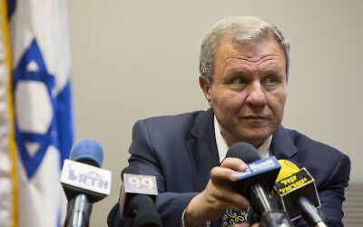 Then-MK Meir Shitrit at the Knesset on October 27, 2014. (Yonatan Sindel/Flash90)