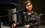 Knesset member Karine Elharrar speaks during a culture event in Kfar Yona on March 9, 2019. (Flash90)