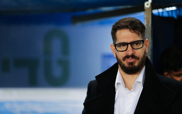 Moshe Hogeg at Teddy Stadium in Jerusalem on February 17, 2020 (Flash90) Moshe Hogeg at Teddy Stadium in Jerusalem on February 17, 2020 (Flash90)