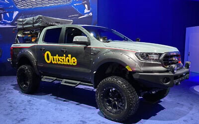 A Ford Ranger vehicle installed with Watergen's Mobile Box water-from-air generator. (Courtesy/Watergen)
