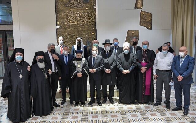 President Isaac Herzog joins religious leaders in Israel to call for believers to get vaccinated against COVID-19, and to pray for the afflicted, November 11, 2021 (Kobi Gideon/GPO) President Isaac Herzog joins religious leaders in Israel to call for believers to get vaccinated against COVID-19, and to pray for the afflicted, November 11, 2021 (Kobi Gideon/GPO)