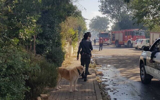 Emergency services in the northern village of Gita, November 13, 2021 (Israel Police)