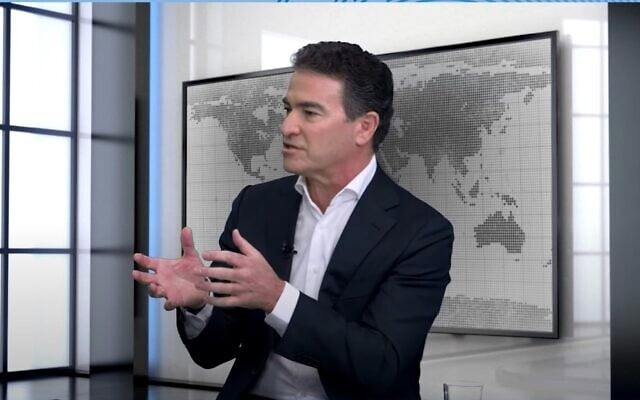 Screen capture from video of former Mossad chief Yossi Cohen during an interview, November 21, 2021. (YouTube) Screen capture from video of former Mossad chief Yossi Cohen during an interview, November 21, 2021. (YouTube)
