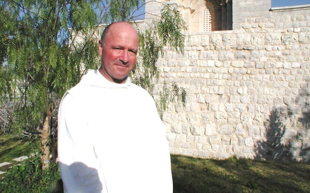 Brother Olivier poses for a photo in Abu Ghosh, October 2021. (Shmuel Bar-Am)