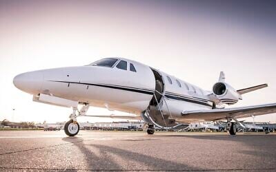 Illustrative: Luxury business jet with open door ready for passenger boarding. (dicus63, iStock at Getty Images)