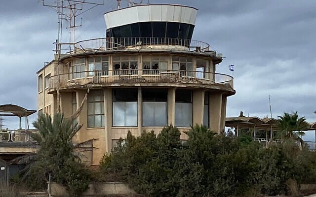 The terminal at what was once Jerusalem Airport at Atarot, November 2021. (David Horovitz / Times of Israel)