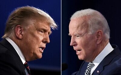 US President Donald Trump (L) and Democratic Presidential candidate former Vice President Joe Biden on September 29, 2020. (Jim Watson and Saul Loeb / AFP)