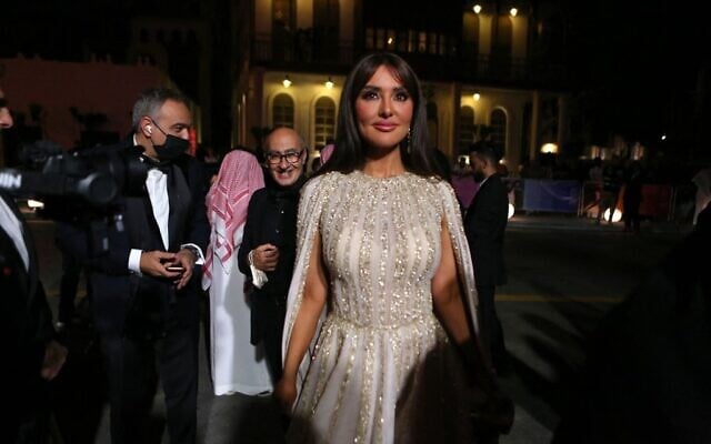 Emirati-Moroccan actress Mayssa Maghrebi arrives at the opening of the first edition of the Red Sea Film Festival in the Saudi city of Jeddah, on December 6, 2021. (PATRICK BAZ / Red Sea Film Festival) Emirati-Moroccan actress Mayssa Maghrebi arrives at the opening of the first edition of the Red Sea Film Festival in the Saudi city of Jeddah, on December 6, 2021. (PATRICK BAZ / Red Sea Film Festival)
