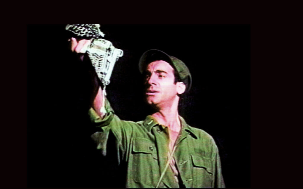 An early Seattle production of 'Abraham's Land,' starring Vincent Mancuso as Yitzhak, dates back to 1992. The show has undergone revisions since then, but its Palestinian collaborators still said the new version retained anti-Palestinian sentiments. (Lauren Goldman Marshall/ via JTA)
