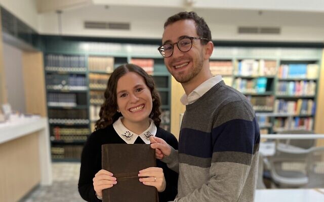 Pammy Brenner and David Frisch got engaged this weekend at the YIVO Institute of Jewish Research in the Center for Jewish History on 15 W. 16th St. (Courtesy/ via JTA) Pammy Brenner and David Frisch got engaged this weekend at the YIVO Institute of Jewish Research in the Center for Jewish History on 15 W. 16th St. (Courtesy/ via JTA)